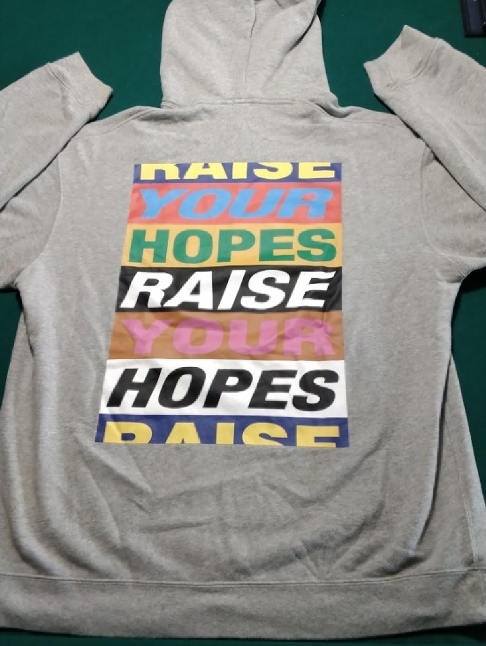 VTG UT Lakewena Street 'Raise Your Hopes' Back Print Hoodie , L , $32